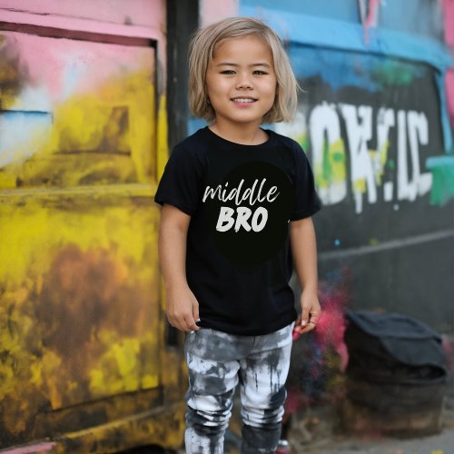 MIDDLE BRO baby brother announcement sibling gift Toddler T_shirt