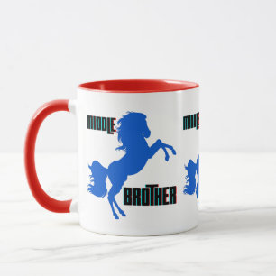 Middle Brother Horse Rearing Mug