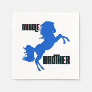 Middle Brother Horse Rearing Napkins