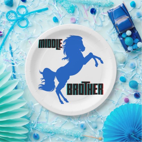 Middle Brother Horse Rearing Paper Plates