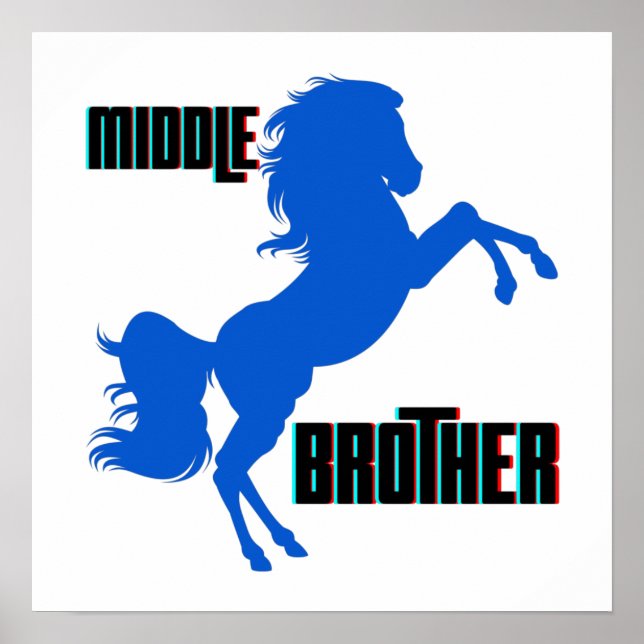 Middle Brother Horse Rearing Poster (Front)