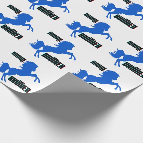 Middle Brother Horse Rearing Wrapping Paper