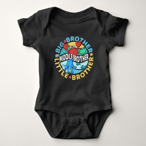 Middle Brother is a Big and Little Brother Baby Bodysuit