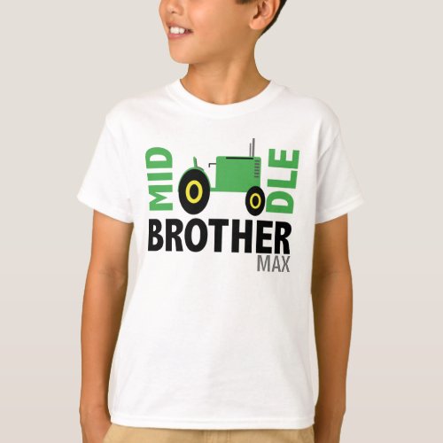 Middle brother tractor matching brothers T_Shirt