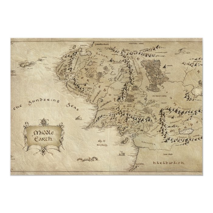 MIDDLE EARTH™ CARD | Zazzle