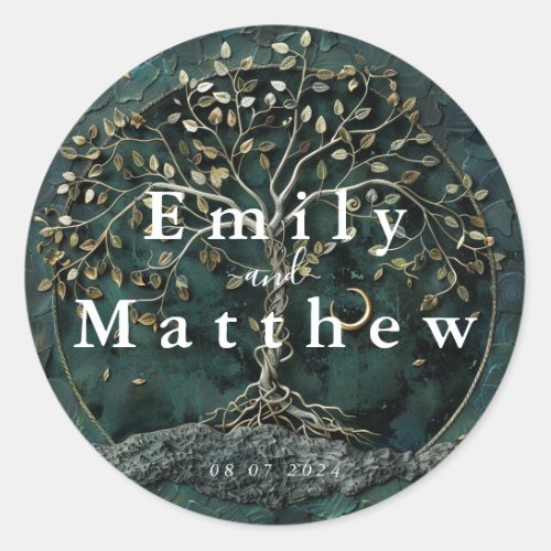 Middle_earth Majesty Wedding Classic Round Sticker