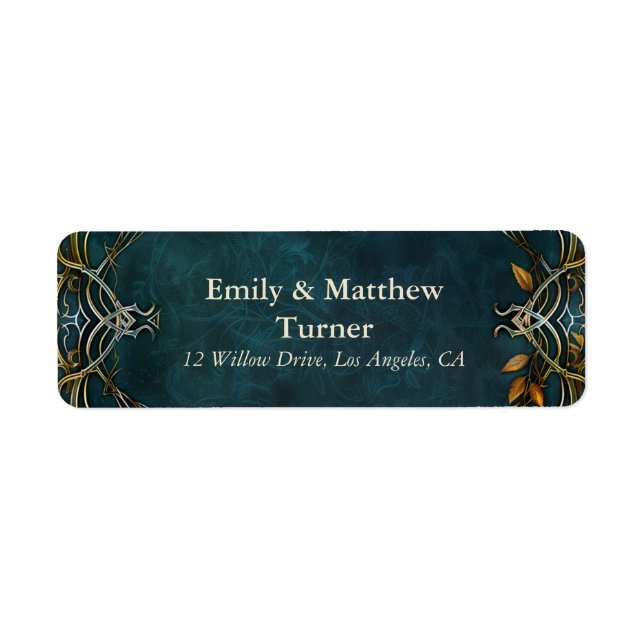 Middle-earth Majesty Wedding Label (Front)