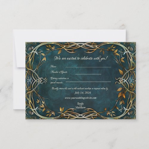 Middle_earth Majesty Wedding RSVP Card