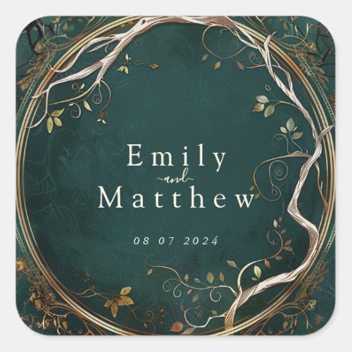 Middle_earth Majesty Wedding Square Sticker