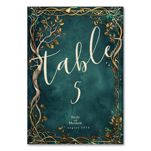 Middle_earth Majesty Wedding Table Number