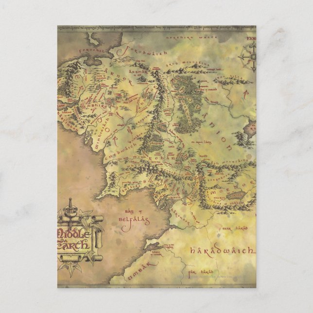 MIDDLE EARTH™ Map Postcard (Front)