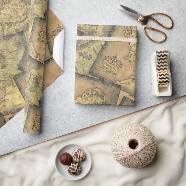 MIDDLE EARTH™ Map Wrapping Paper (Crafts)