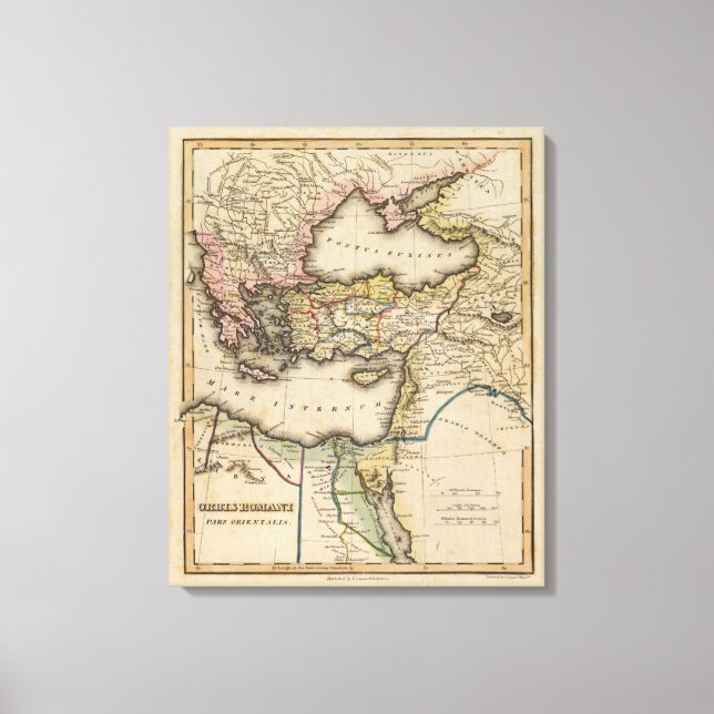 Middle East Atlas Map 2 Canvas Print (Front)
