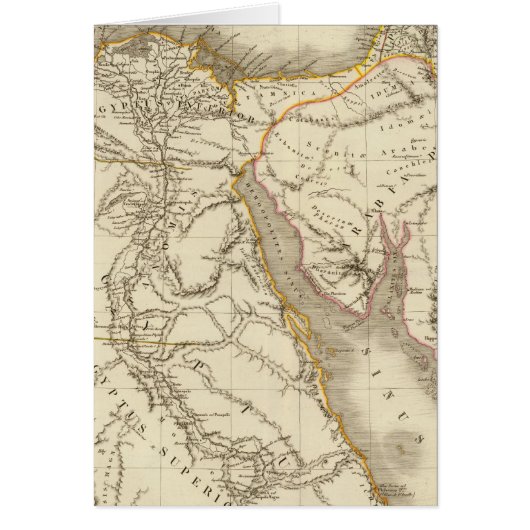 Middle East atlas map Cards (Front)