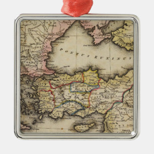 Middle East Atlas Map Metal Ornament