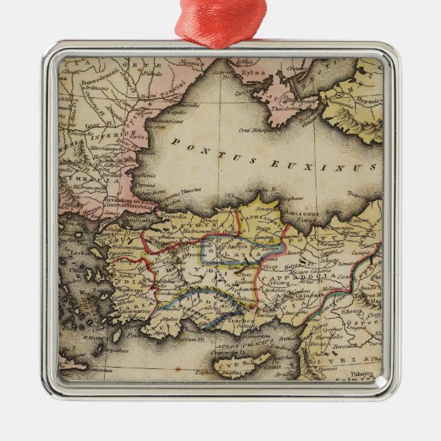 Middle East Atlas Map Metal Ornament (Front)