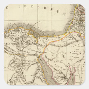 Middle East atlas map Square Sticker