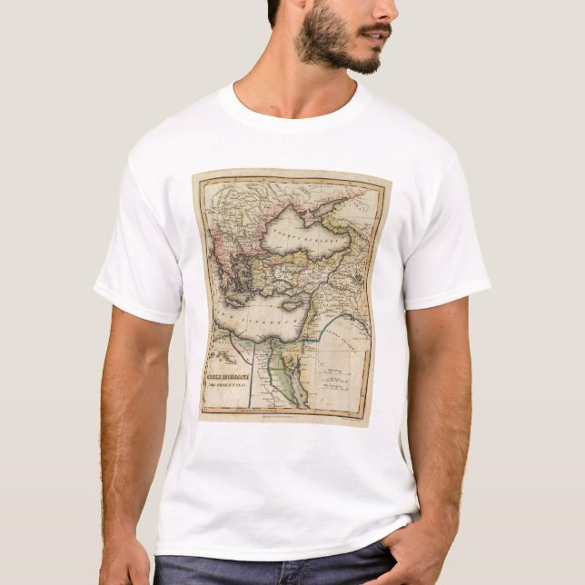 Middle East Atlas Map T-Shirt (Front)