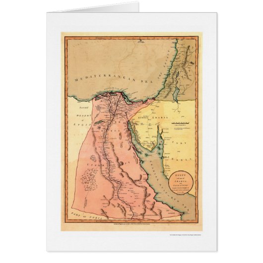 Middle East Egypt Map - 1800 Cards (Front)