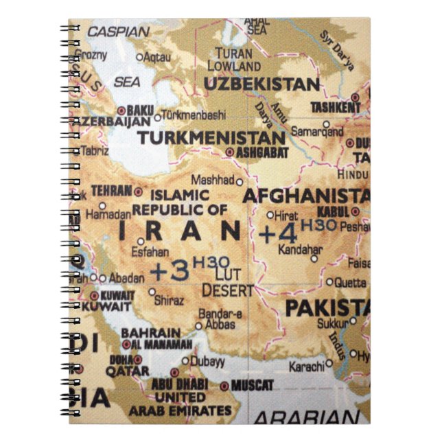 Middle East Map Notebook (Front)