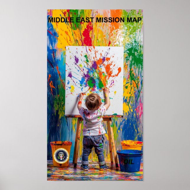 Middle East Mission Map Poster (Front)