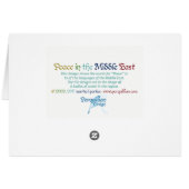 Middle East Peace Card (Back Horizontal)