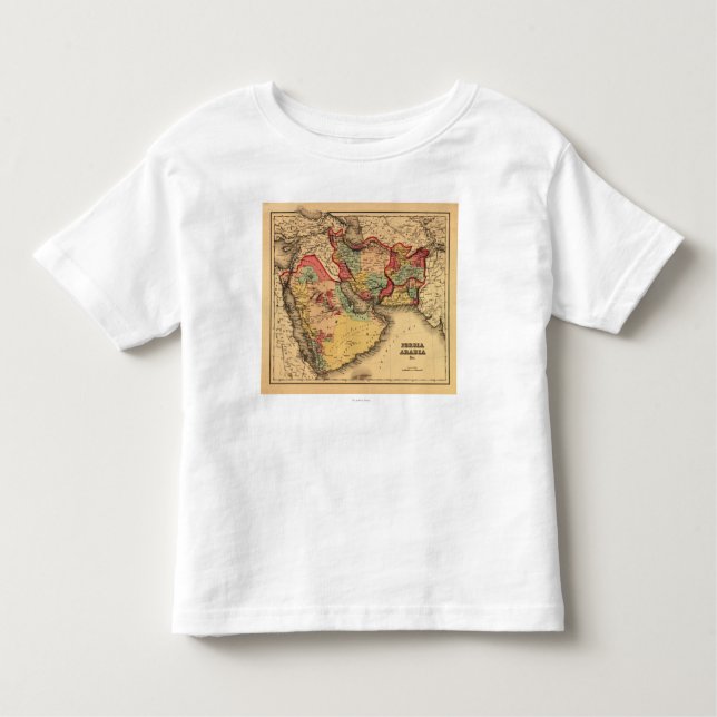 Middle East "Persia Arabia"Panoramic Map Toddler T-shirt (Front)