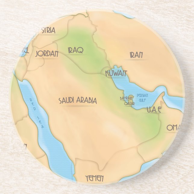 Middle East Sandstone Coaster (Front)