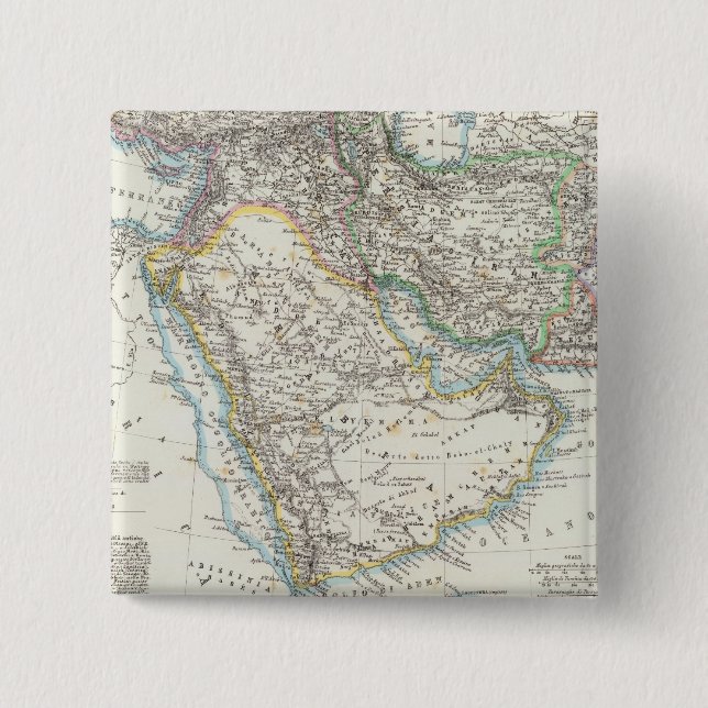 Middle East, South Asia Pinback Button (Front)