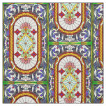 Middle-Eastern Art Nouveau Tiffany Stained Glass Fabric