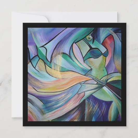 Middle Eastern Belly Dancer With Pastel Veils (Front)