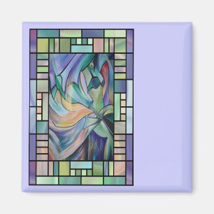 Middle Eastern Belly Dancer With Pastel Veils Magnet