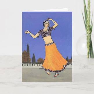 Middle Eastern Dancer Holiday Card
