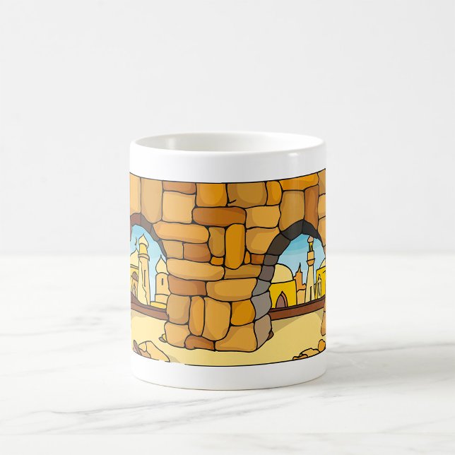 Middle Eastern Desert City Through Ancient Arch  Coffee Mug (Creator Uploaded)