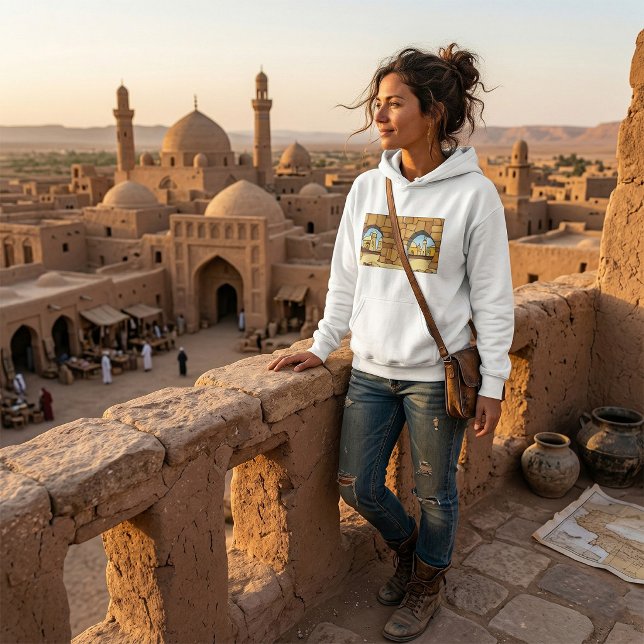 Middle Eastern Desert City Through Ancient Arch  Hoodie (Creator Uploaded)