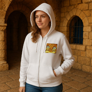 Middle Eastern Desert City Through Ancient Arch Hoodie