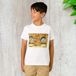 Middle Eastern Desert City Through Ancient Arch  T-Shirt