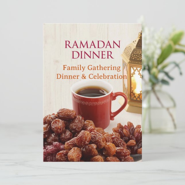 MIDDLE EASTERN dinner invitation postcard (Standing Front)