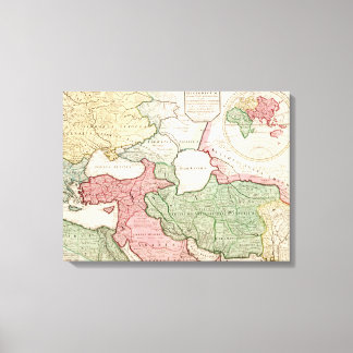 Middle EastPanoramic MapMiddle East Canvas Print