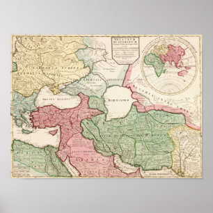 Middle EastPanoramic MapMiddle East Poster