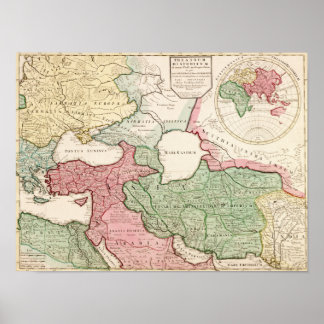 Middle EastPanoramic MapMiddle East Poster