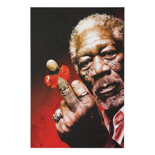 Middle Finger Art with Red Bow Faux Canvas Print