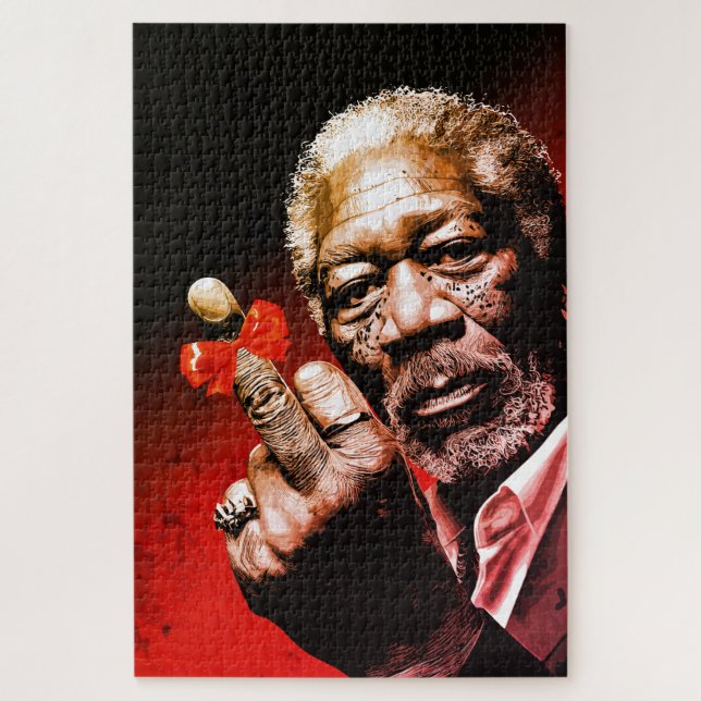 Middle Finger Art with Red Bow Jigsaw Puzzle (Vertical)