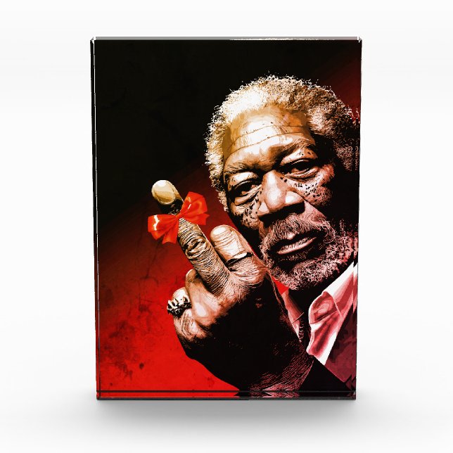 Middle Finger Art with Red Bow Photo Block (Front)