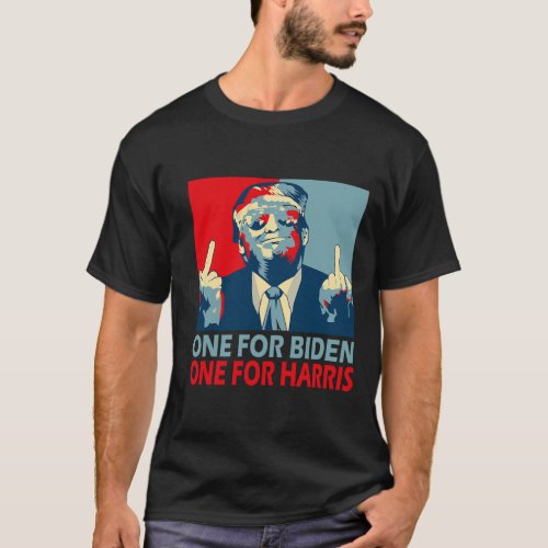 Middle Finger Biden Harris Republican American Fla T_Shirt