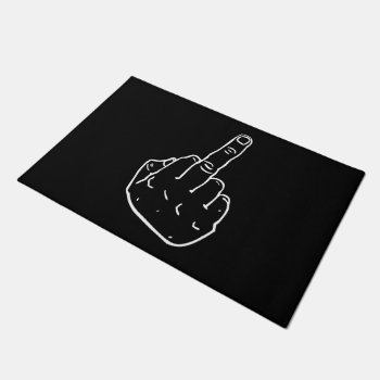 Middle Finger Doormat by thegutter at Zazzle