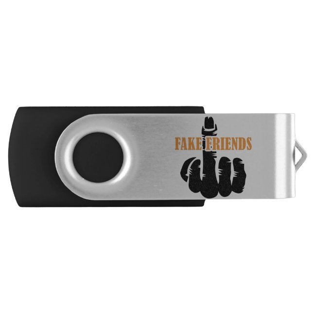 Middle Finger Fake Friends Flash Drive (Front)