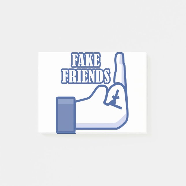 Middle Finger Fake Friends Post-it Notes (Front)