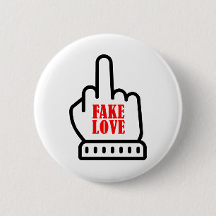 Middle Finger Fake Love Button