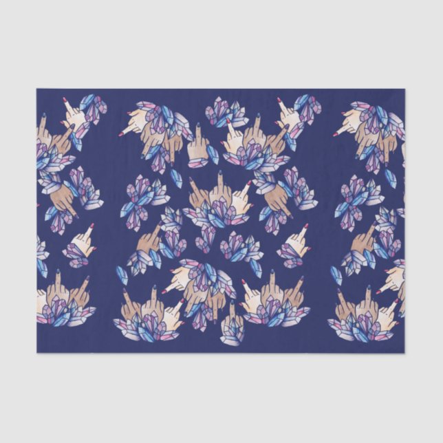 Middle Finger Feminist Witch Tissue Paper (Front)